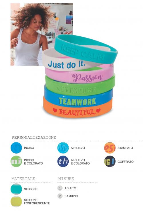 BRACCIALETTI IN SILICONE 